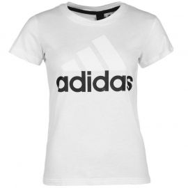 adidas Linear QT T Shirt Ladies White/Black