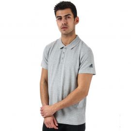 Adidas Mens Essentials Basic Polo Shirt Grey Heather