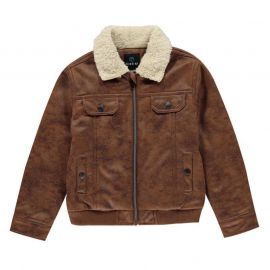 Bunda Firetrap Linea Leather Jacket Infant Boys Tan