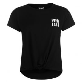 Everlast Tie Front T Shirt Ladies Black
