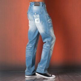 Gio Goi Mens Dallow Light Wash Jeans Denim