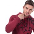 Mikina Crosshatch Black Label Mens Lapout Logo Hoody Red