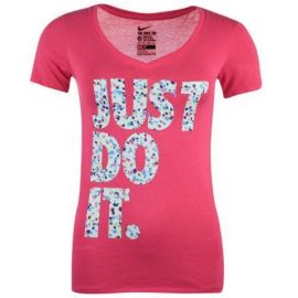 Nike Graphic T Shirt Ladies Pink
