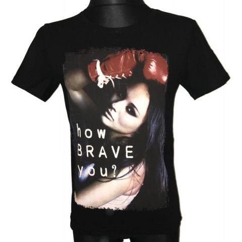 Pánské tričko s krátkým rukávem How brave you. černá