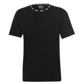 Tričko Everlast Neck Logo T Shirt Mens Black